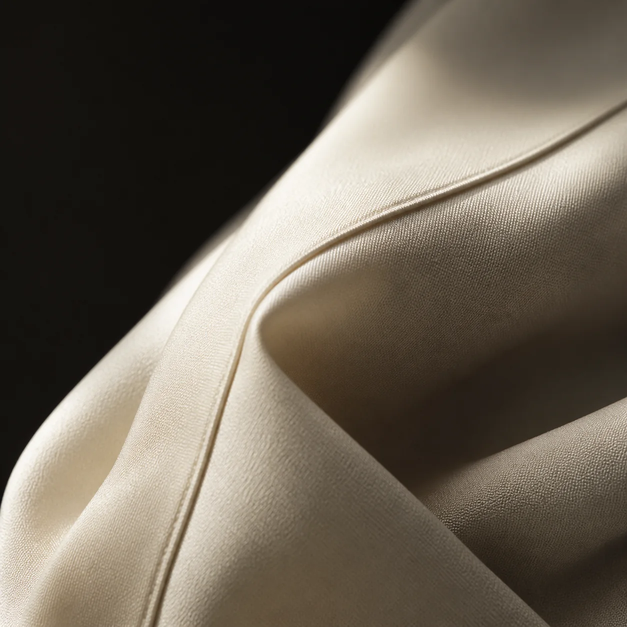 Concept render placeholder showing a sculptural ivory fabric fold